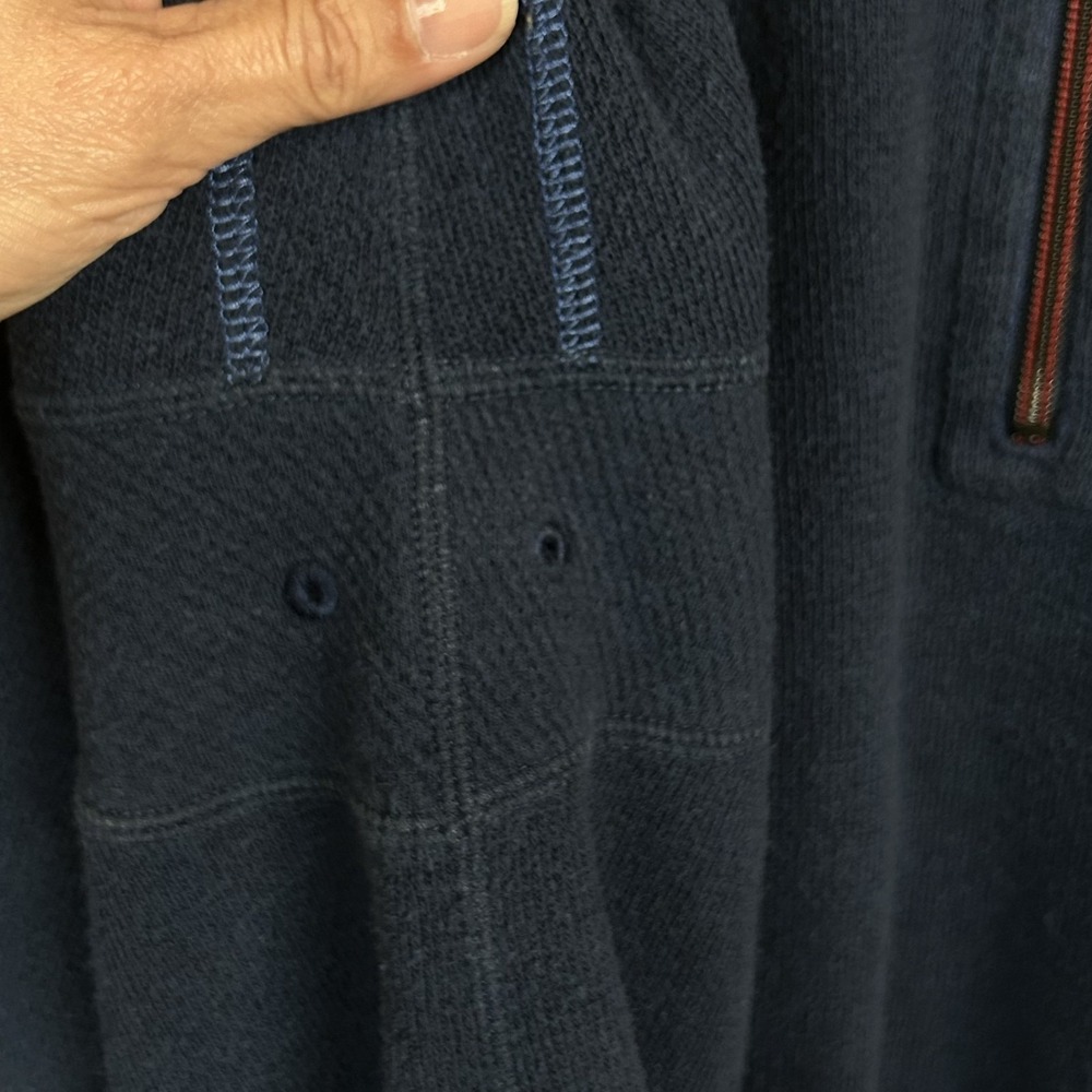 Tommy Bahama Men's Sweater 1/4 Zip Sweater Navy Blue Preppy Casual Outdoors - L - Picture 13 of 14
